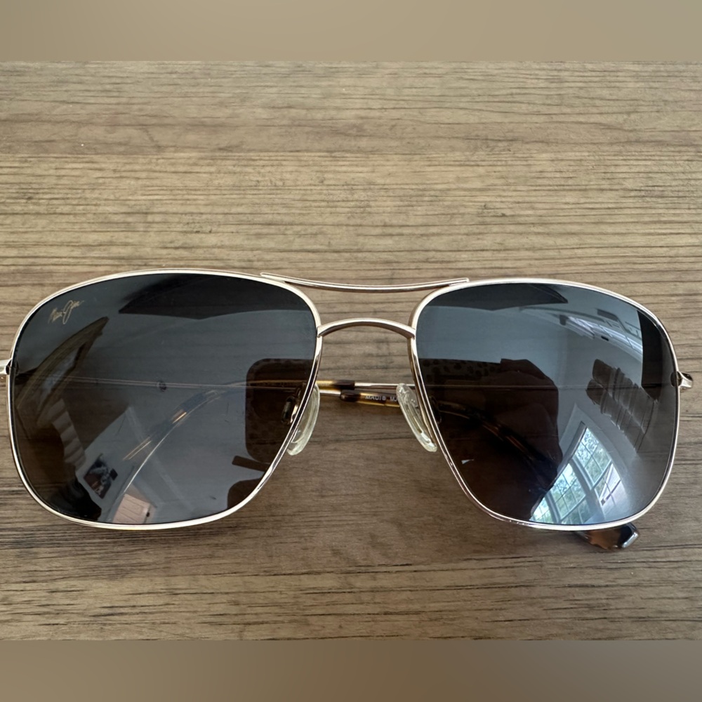 Maui Jim Gold and Black Sunglasses